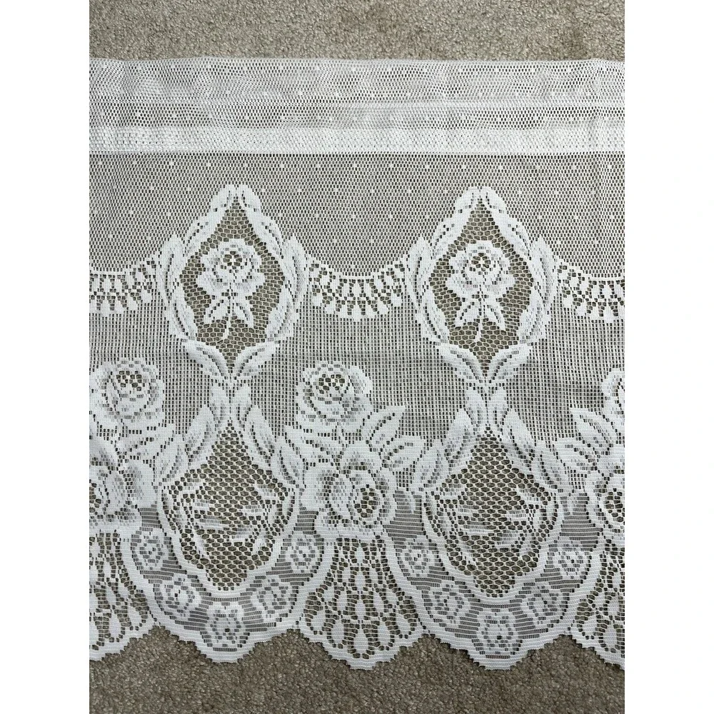 VTG Lace Curtain Valance 58X18